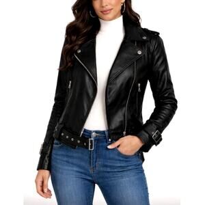 VICI Women's Black Leather Jacket Size S